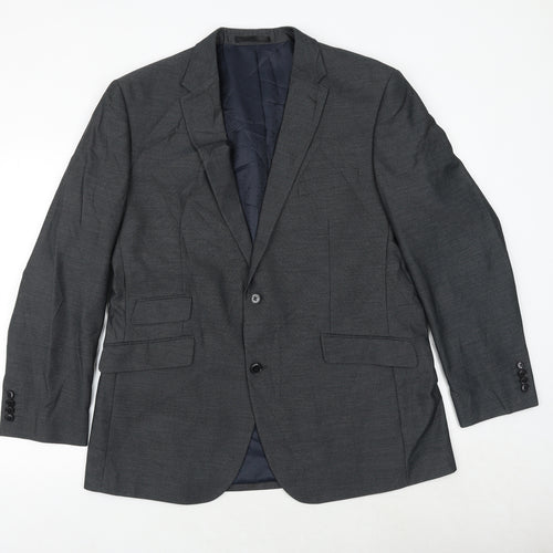 Taylor & Wright Mens Grey Polyester Jacket Suit Jacket Size 44 Regular