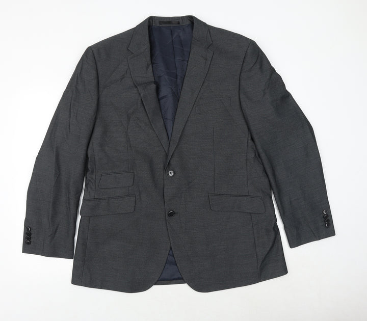 Taylor & Wright Mens Grey Polyester Jacket Suit Jacket Size 44 Regular