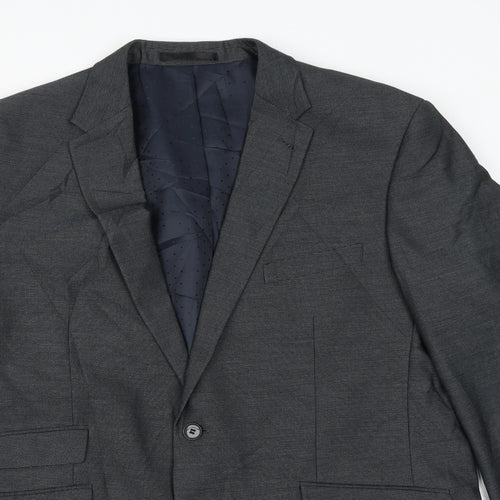 Taylor & Wright Mens Grey Polyester Jacket Suit Jacket Size 44 Regular