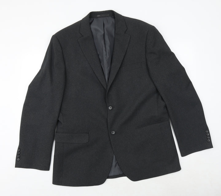 Greenwoods Mens Grey Polyester Jacket Suit Jacket Size 42 Regular