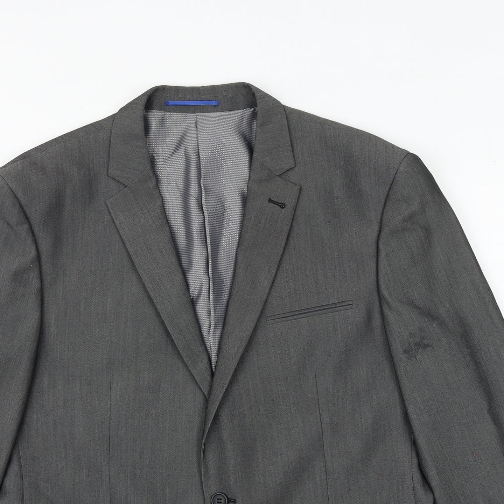 Taylor & Wright Mens Grey Polyester Jacket Suit Jacket Size 42 Regular