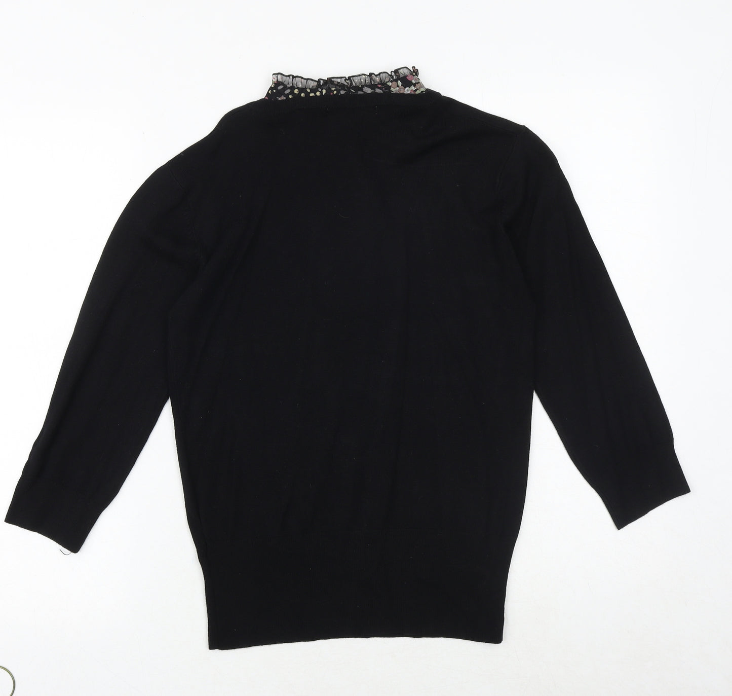Divine Womens Black Mock Neck Viscose Pullover Jumper Size 14