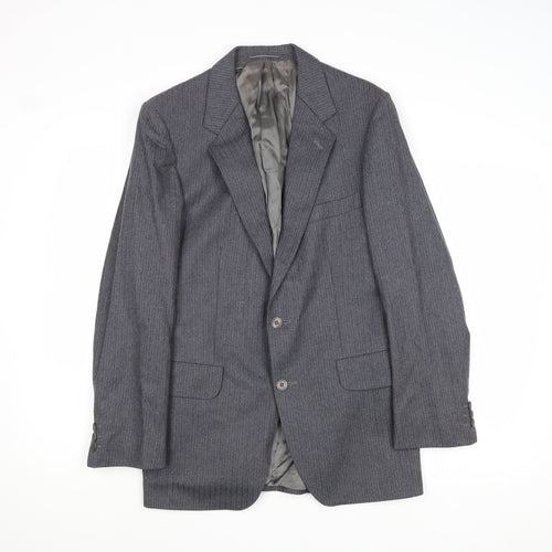 Evans & Wilkins Mens Grey Wool Jacket Suit Jacket Size 36 Regular
