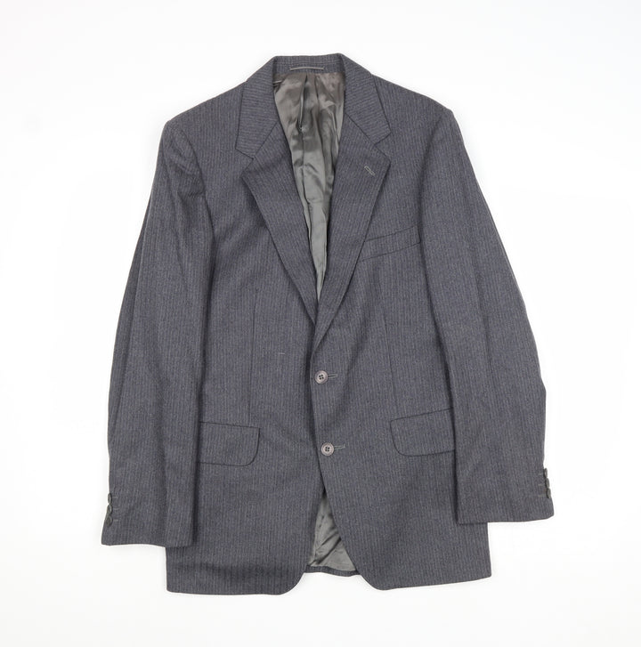 Evans & Wilkins Mens Grey Wool Jacket Suit Jacket Size 36 Regular