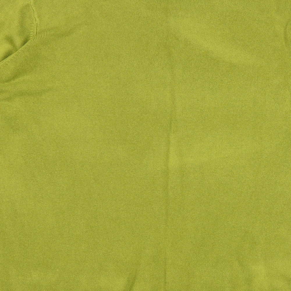 Autonomy Womens Green Round Neck Acrylic Pullover Jumper Size XL
