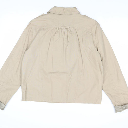 Select Womens Beige Jacket Size 14 Zip