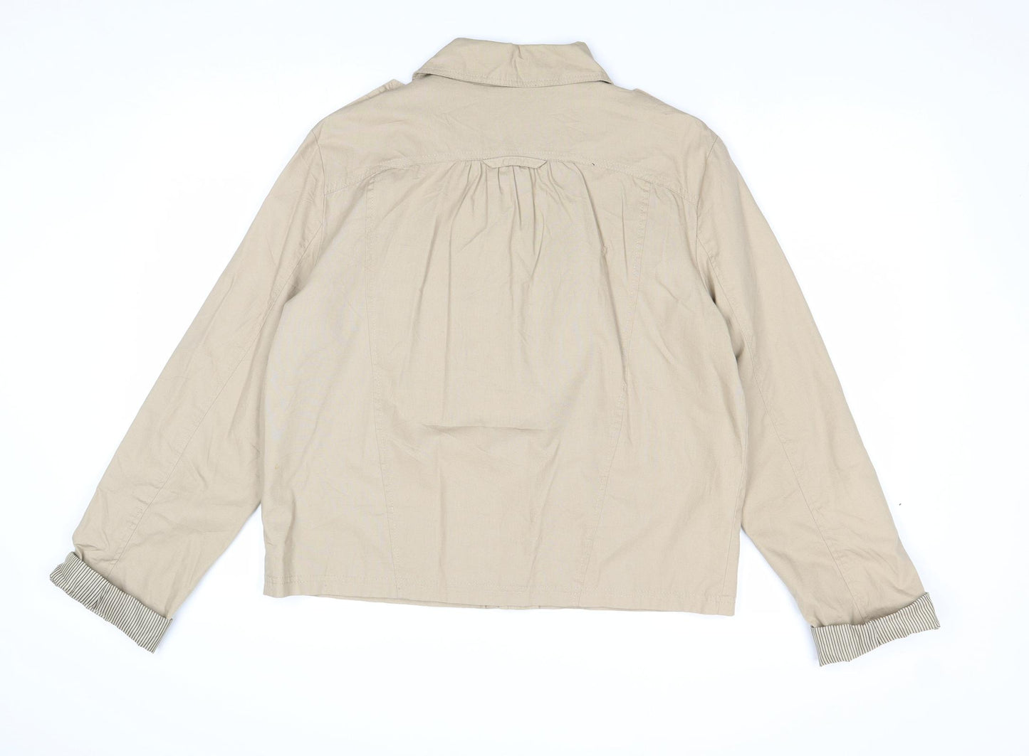 Select Womens Beige Jacket Size 14 Zip