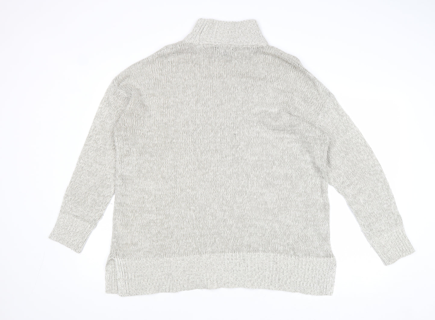 New Look Womens Beige High Neck Acrylic Pullover Jumper Size L