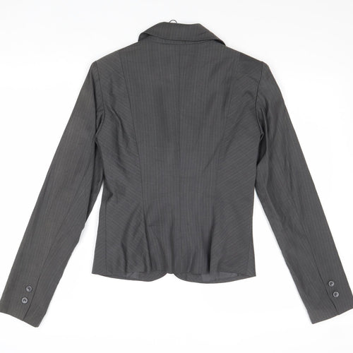 Vera Moda Womens Grey Striped Polyester Jacket Suit Jacket Size 8