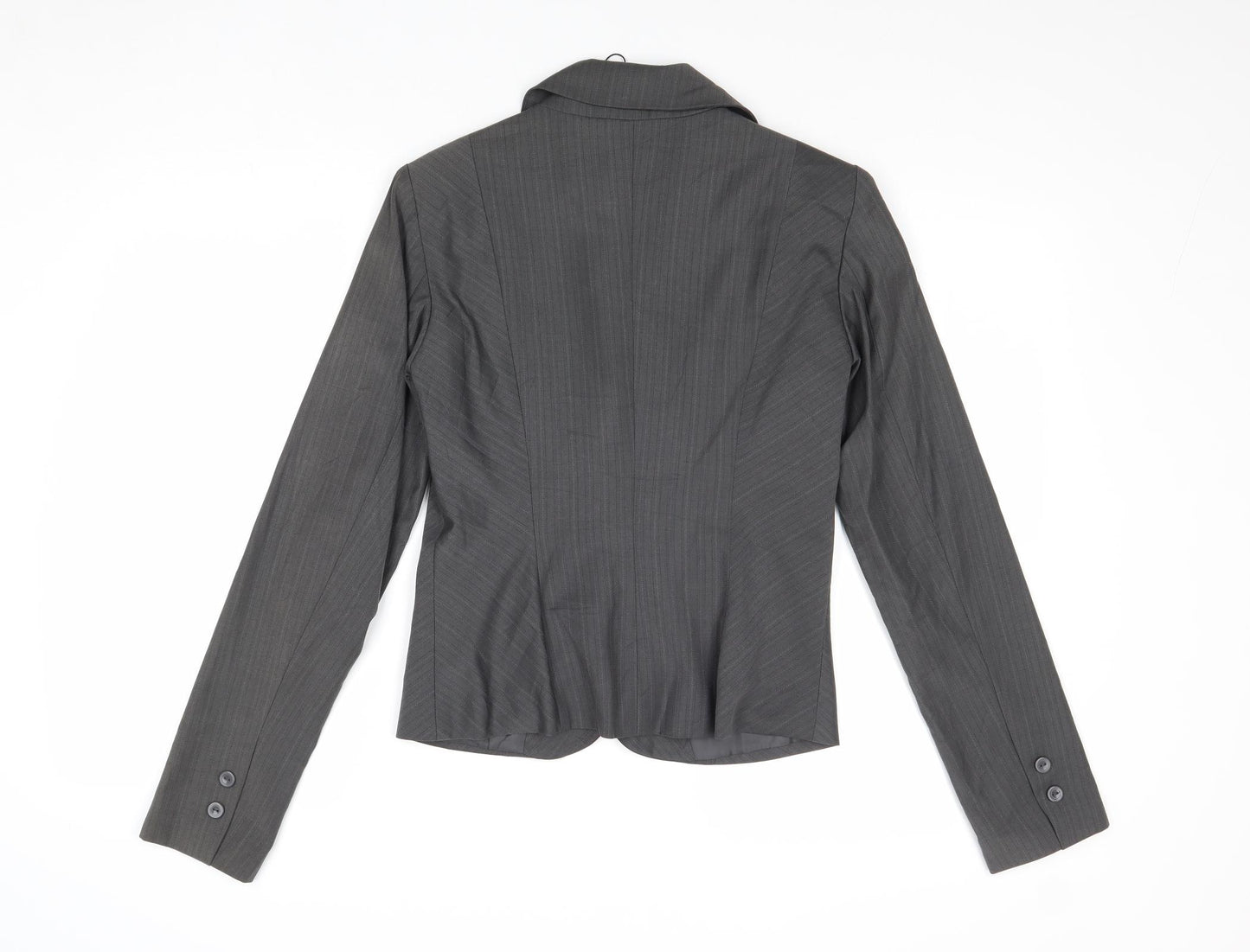 Vera Moda Womens Grey Striped Polyester Jacket Suit Jacket Size 8