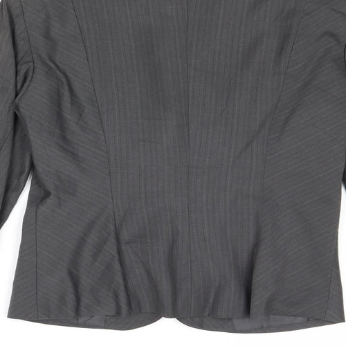 Vera Moda Womens Grey Striped Polyester Jacket Suit Jacket Size 8