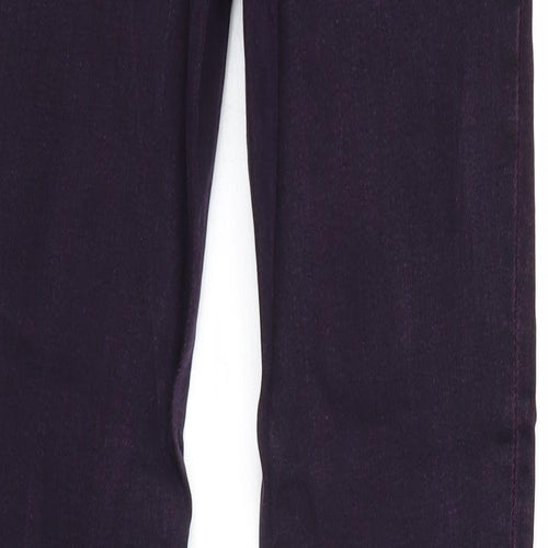 Warehouse Womens Purple Cotton Skinny Jeans Size 10 Regular Zip