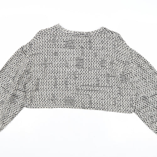 New Look Womens Grey Round Neck Cotton Pullover Jumper Size M