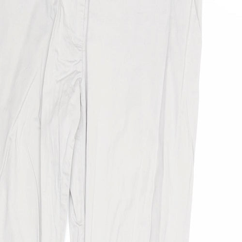 Ostin Mens Grey Cotton Chino Trousers Size XL Regular Zip