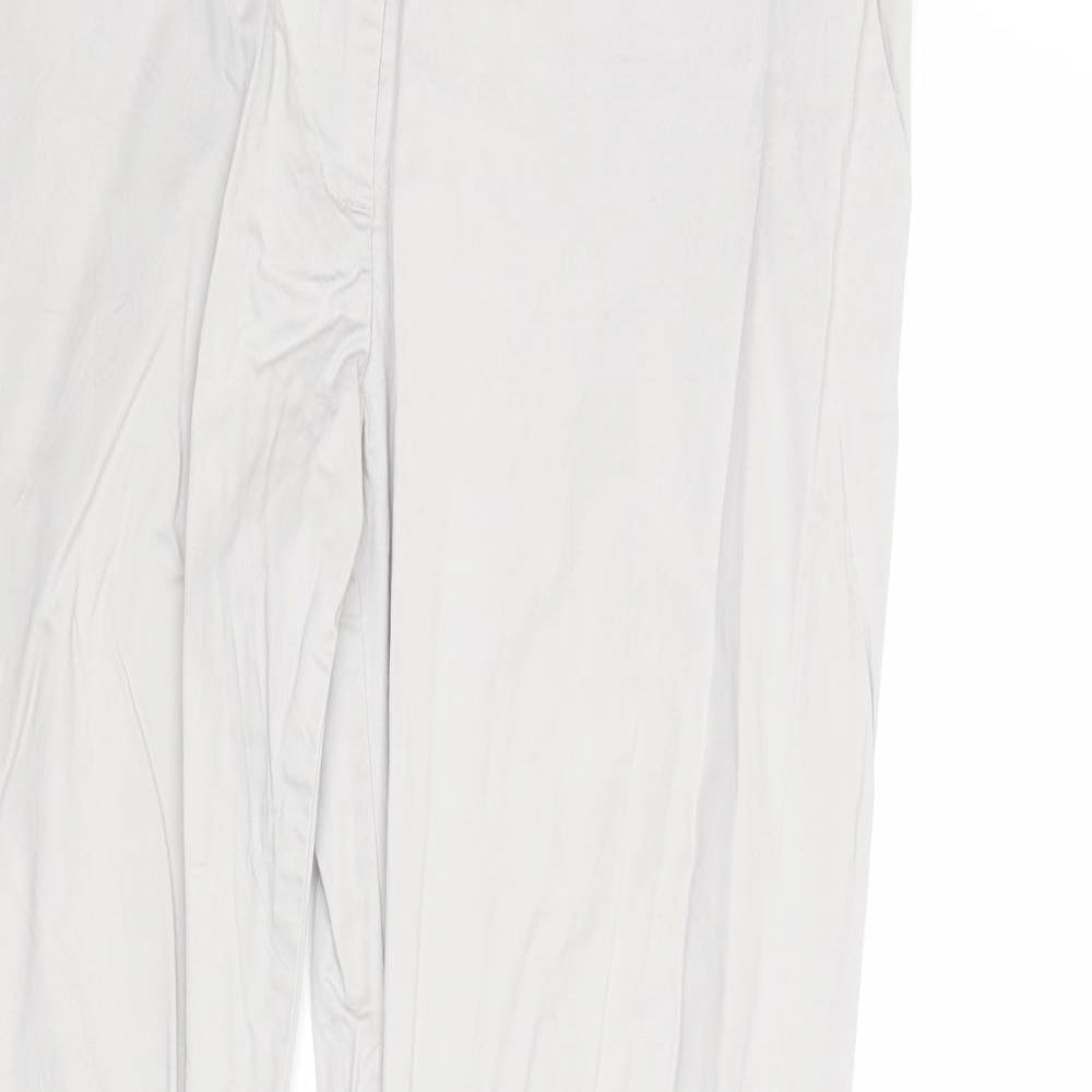 Ostin Mens Grey Cotton Chino Trousers Size XL Regular Zip