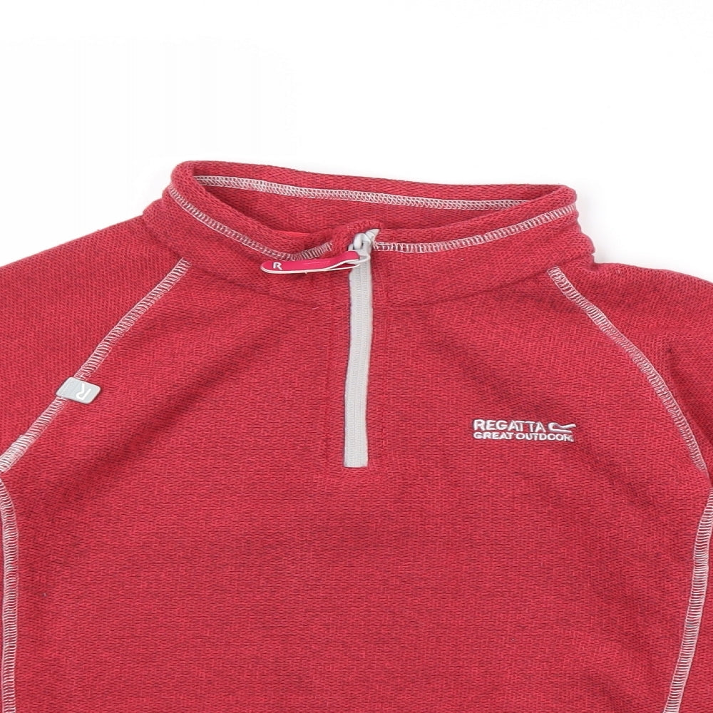 Regatta Girls Pink Polyester Pullover Sweatshirt Size 9-10 Years Zip