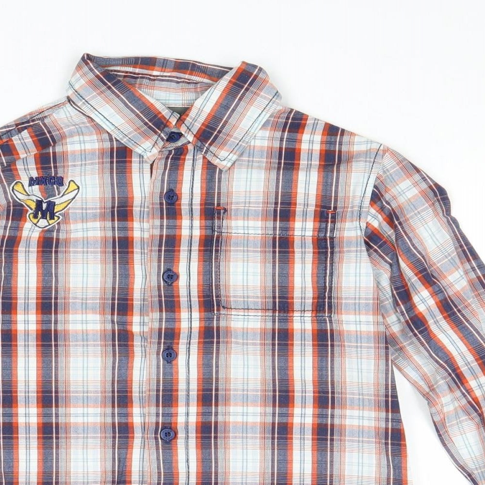 Mexx Boys Multicoloured Geometric Cotton Basic Button-Up Size 5-6 Years Collared Button