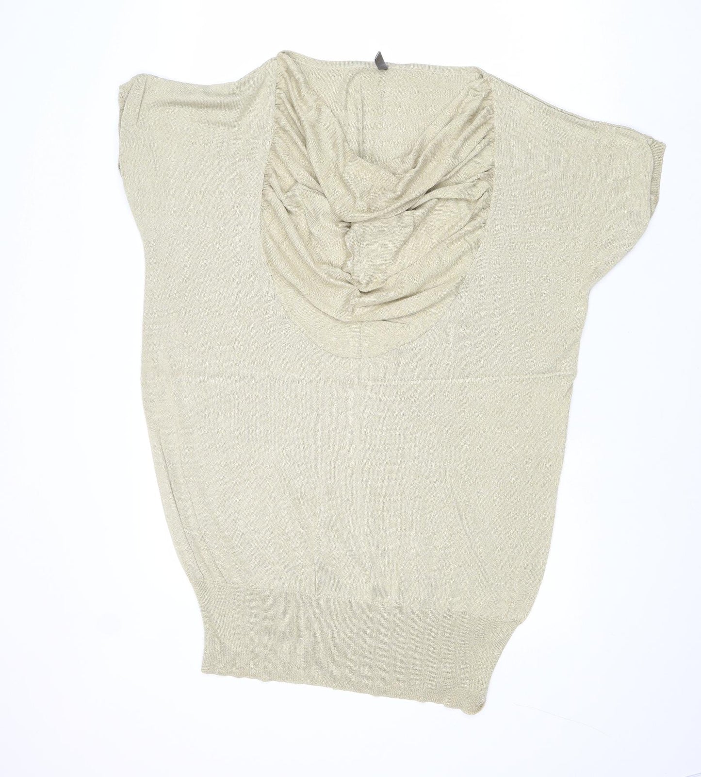 South Womens Gold Cowl Neck Viscose Pullover Jumper Size 20