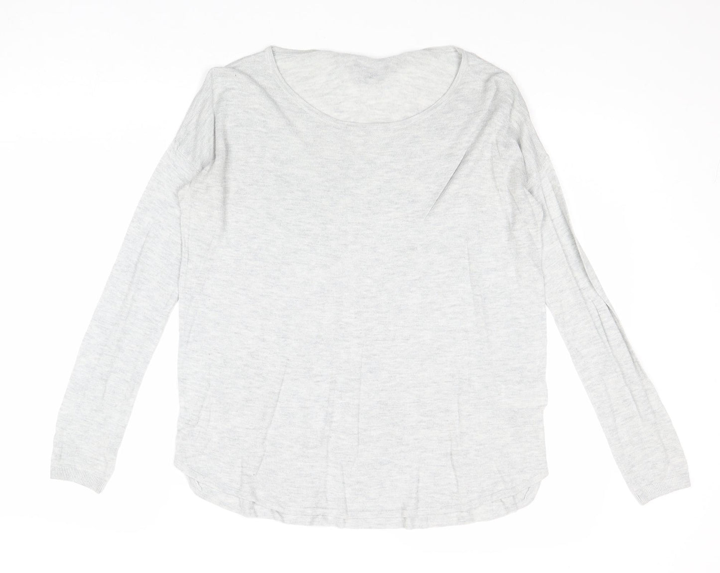H&M Womens Grey Round Neck Acrylic Pullover Jumper Size XS