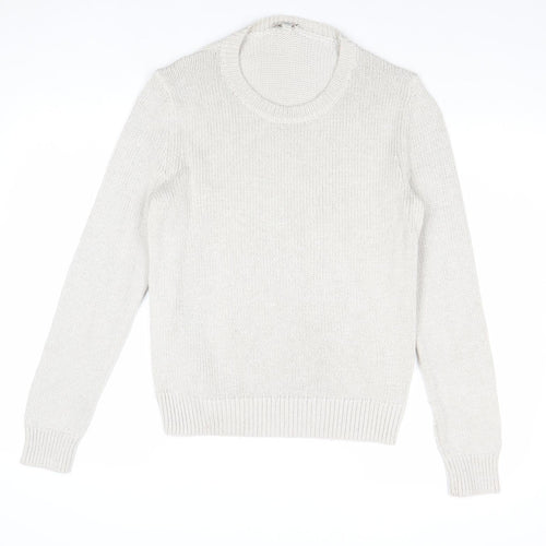 Gap Womens Beige Round Neck Polyamide Pullover Jumper Size M