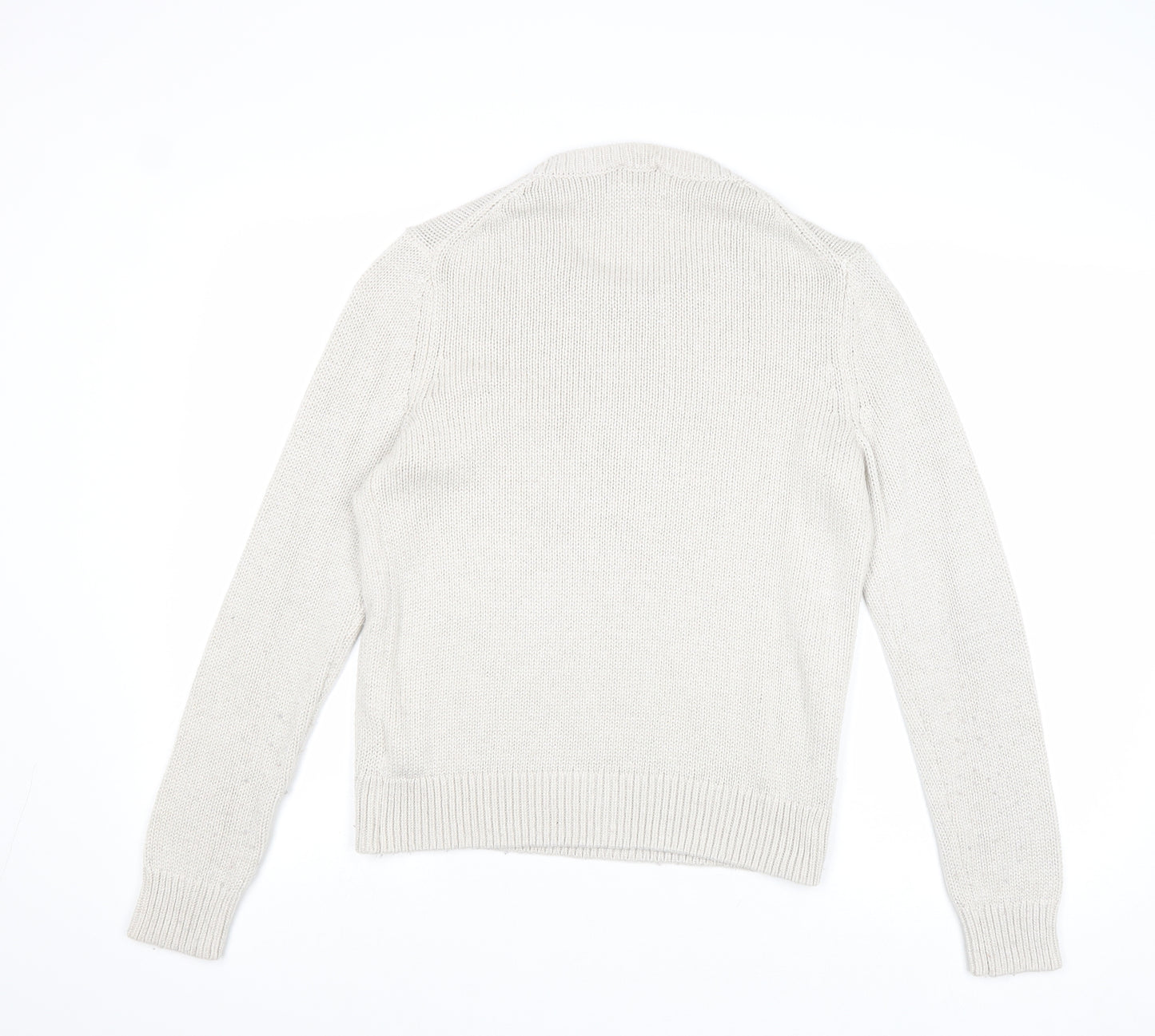 Gap Womens Beige Round Neck Polyamide Pullover Jumper Size M