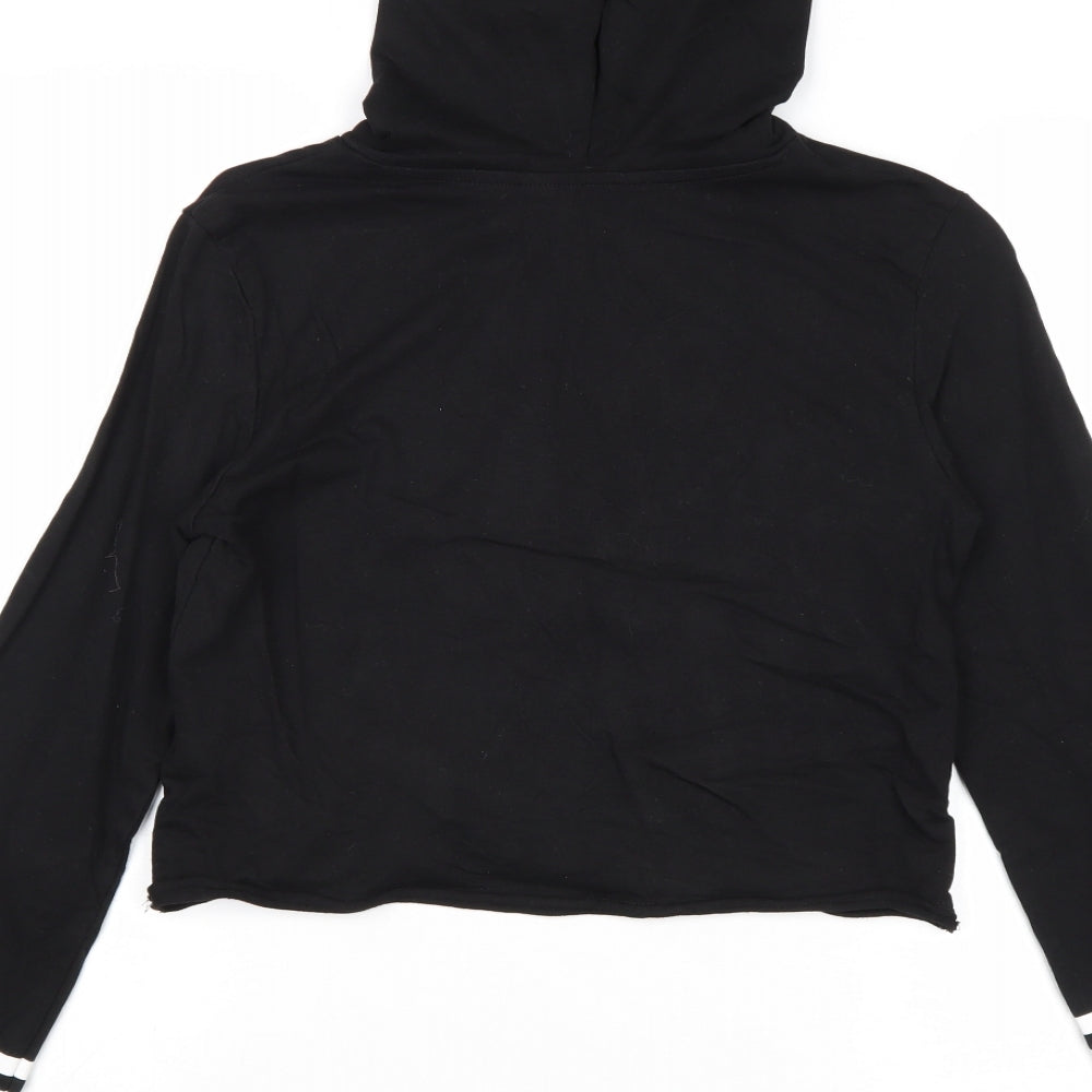 H&M Girls Black Cotton Pullover Hoodie Size 13-14 Years Pullover - London Berlin Seoul