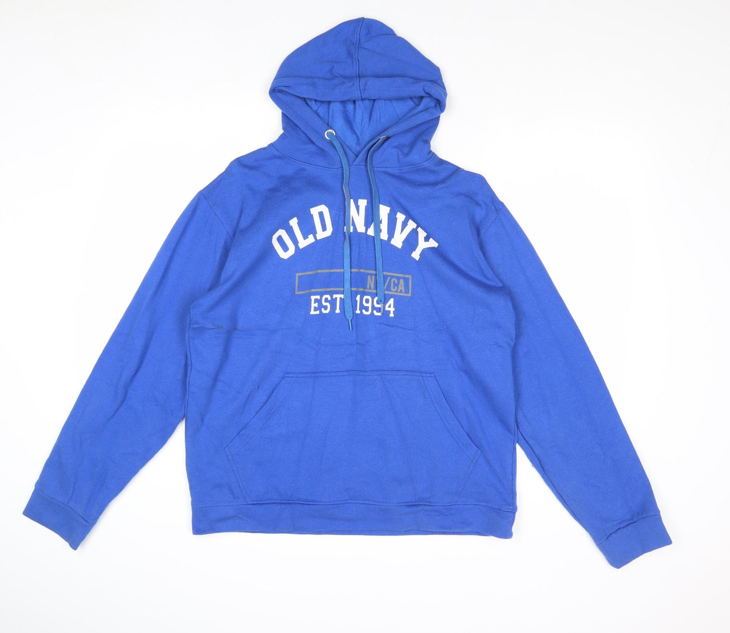 Old Navy Boys Blue Cotton Pullover Hoodie Size L Pullover