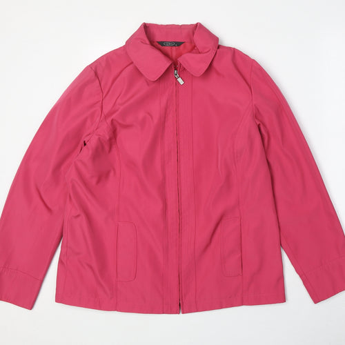 Bonmarché Womens Pink Jacket Size S Zip