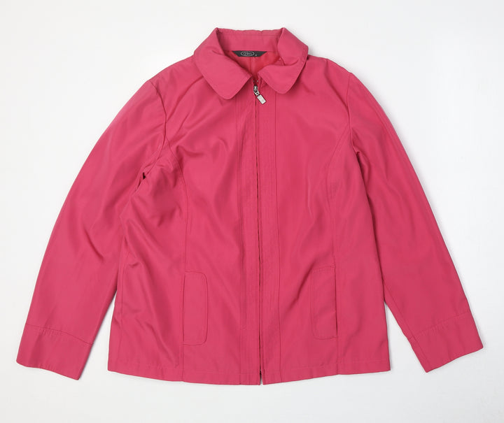 Bonmarché Womens Pink Jacket Size S Zip