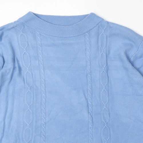 Reflect Womens Blue Round Neck Acrylic Pullover Jumper Size L - Size L-XL
