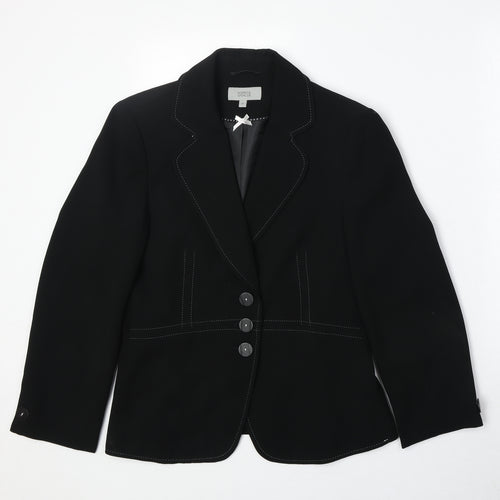 Marks and Spencer Womens Black Polyester Jacket Blazer Size 12
