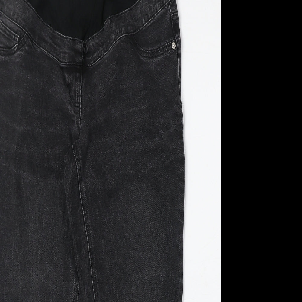 NEXT Womens Black Cotton Straight Jeans Size 12 Regular