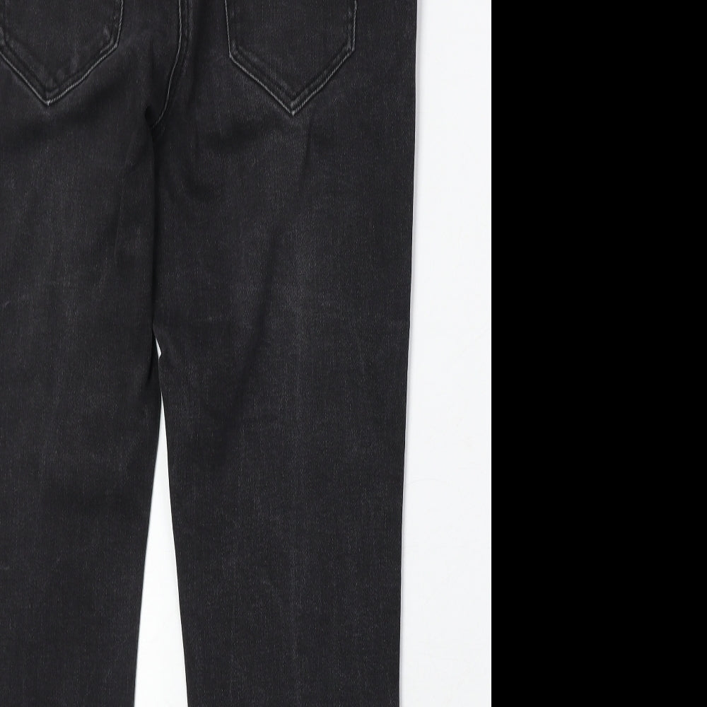 NEXT Womens Black Cotton Straight Jeans Size 12 Regular