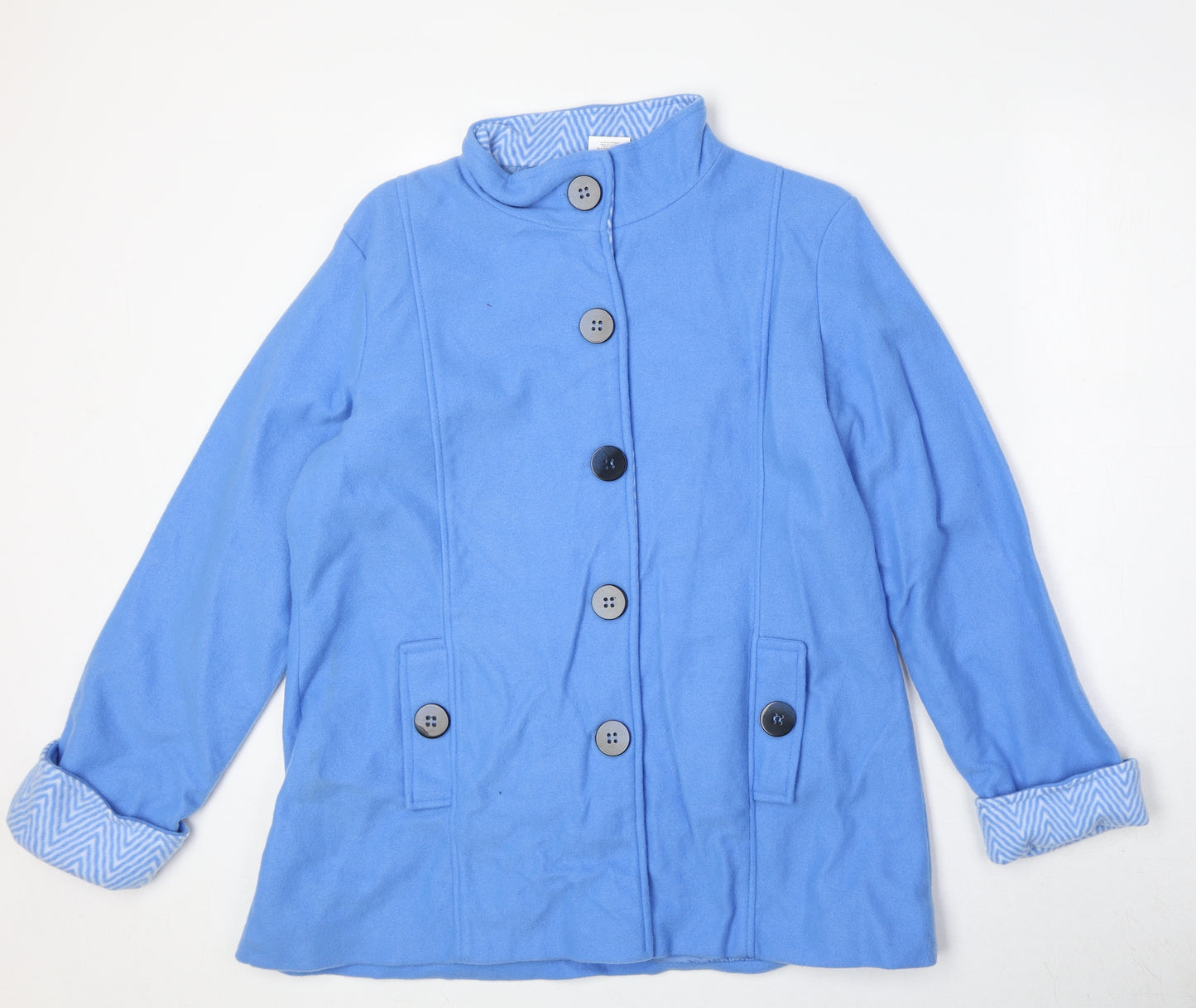 Anne De Womens Blue Jacket Size S Button