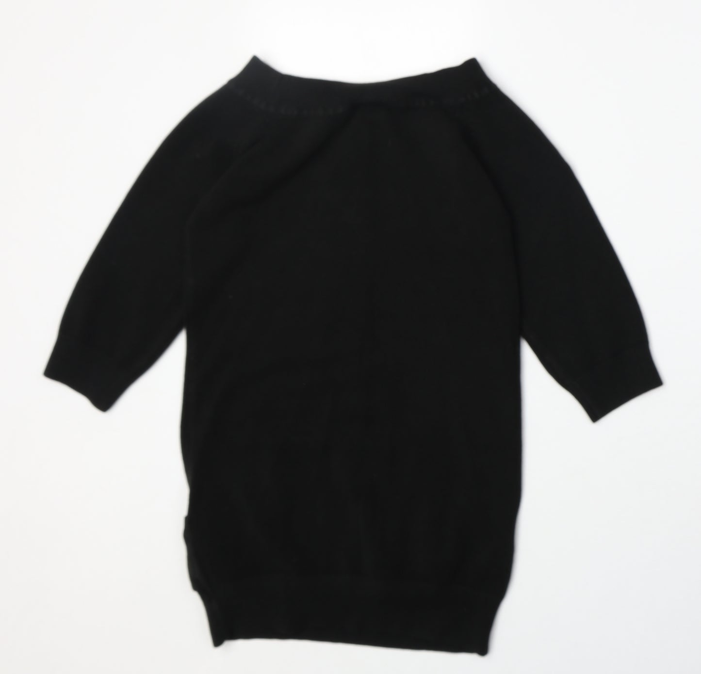 NEXT Girls Black Round Neck Acrylic Pullover Jumper Size 11-12 Years Pullover