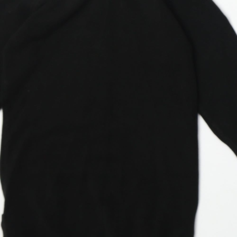 NEXT Girls Black Round Neck Acrylic Pullover Jumper Size 11-12 Years Pullover