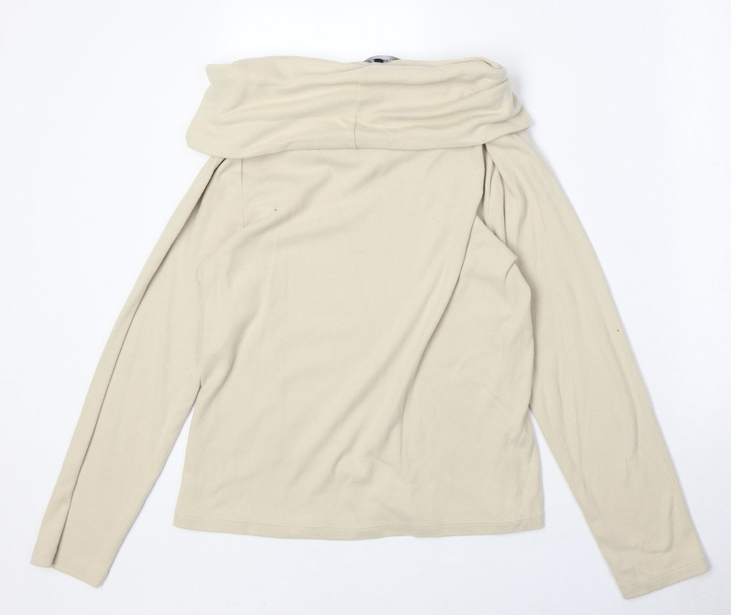 Casual Club Womens Beige Roll Neck Cotton Pullover Jumper Size 18