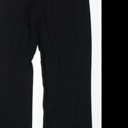 Marks and Spencer Womens Black Polyester Trousers Size 14 Regular Zip