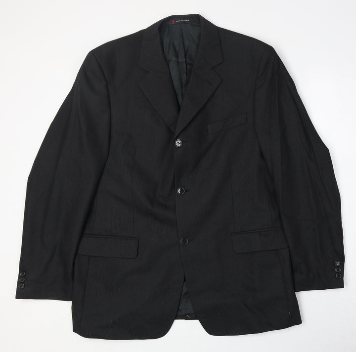 Ciro Citterio Mens Black Polyester Jacket Suit Jacket Size 42 Regular