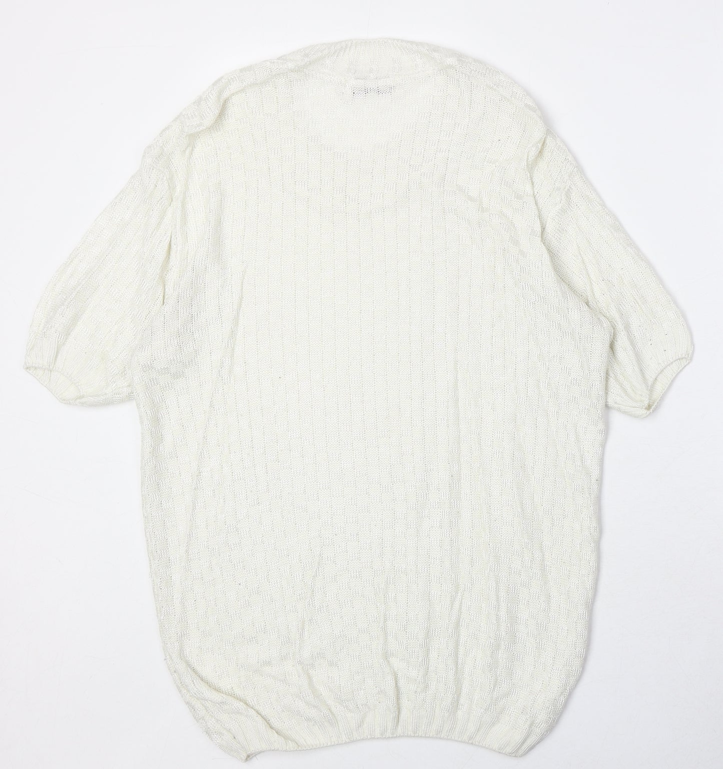 Kaleidoscope Womens Ivory Round Neck Viscose Pullover Jumper Size M