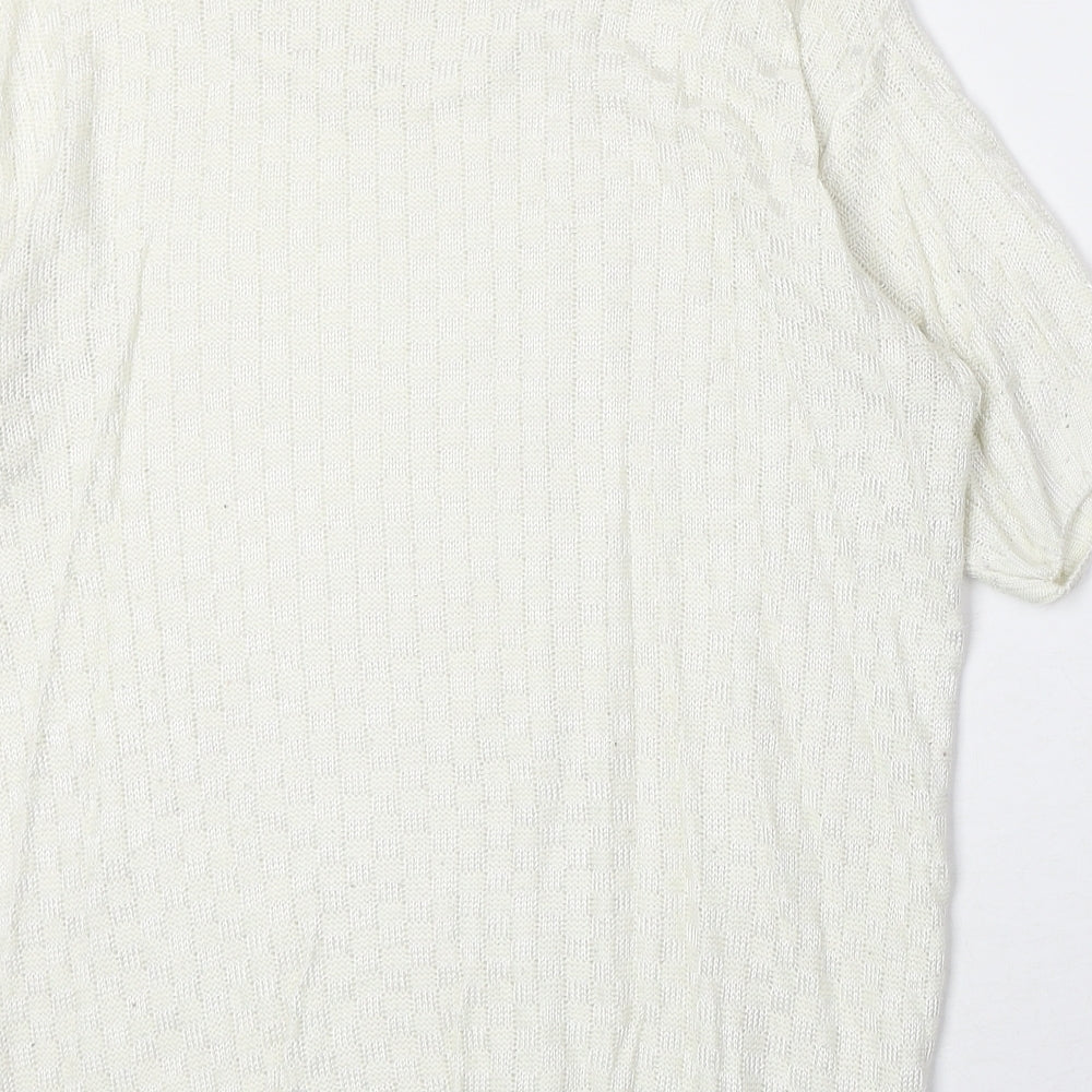 Kaleidoscope Womens Ivory Round Neck Viscose Pullover Jumper Size M