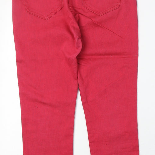 Yes Yes Womens Pink Cotton Skinny Jeans Size 12 Regular Zip