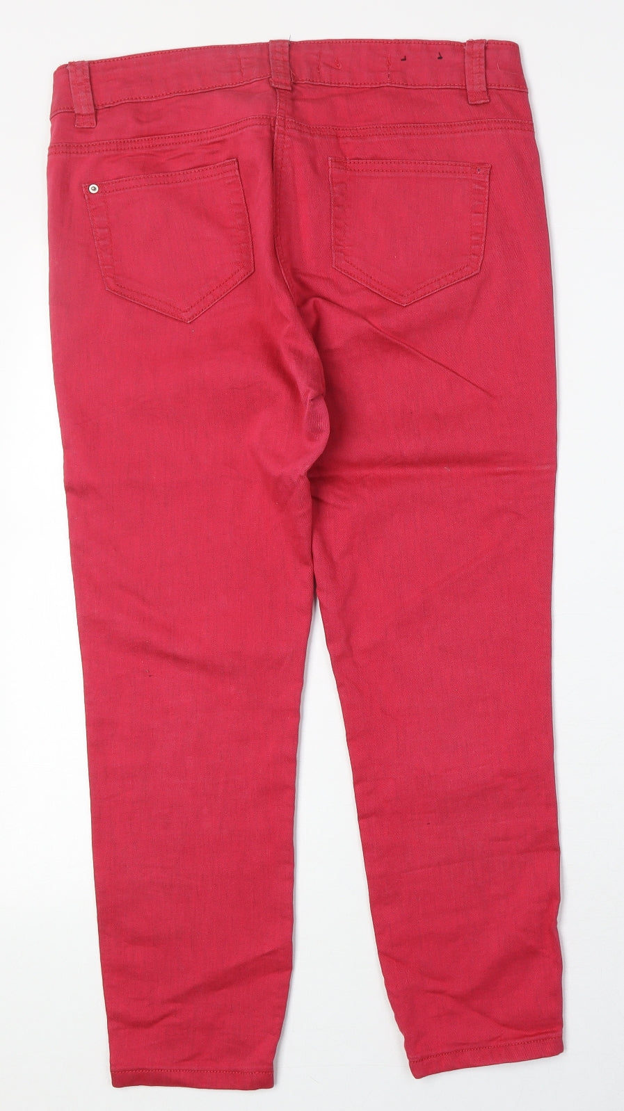 Yes Yes Womens Pink Cotton Skinny Jeans Size 12 Regular Zip