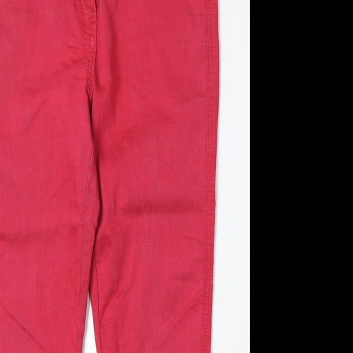 Yes Yes Womens Pink Cotton Skinny Jeans Size 12 Regular Zip