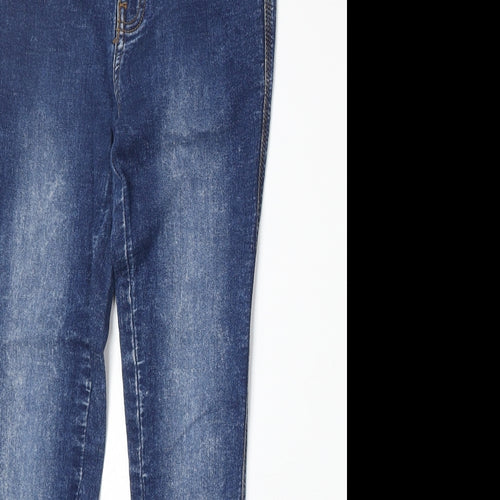 Jania Womens Blue Cotton Skinny Jeans Size 27 in Regular Zip