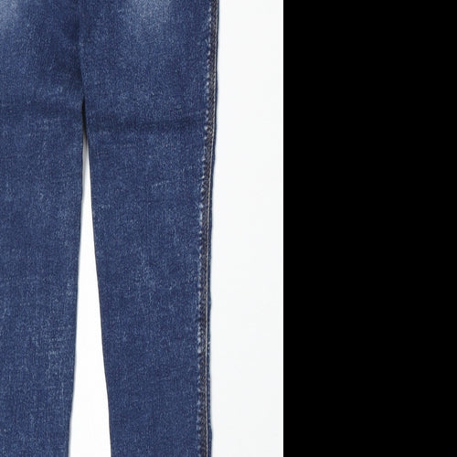 Jania Womens Blue Cotton Skinny Jeans Size 27 in Regular Zip