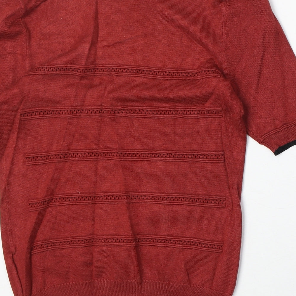 Principles Womens Orange Boat Neck Viscose Pullover Jumper Size 10