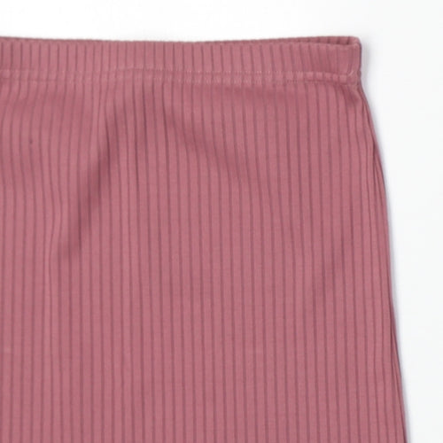 PRETTYLITTLETHING Womens Pink Polyester Bandage Skirt Size 8