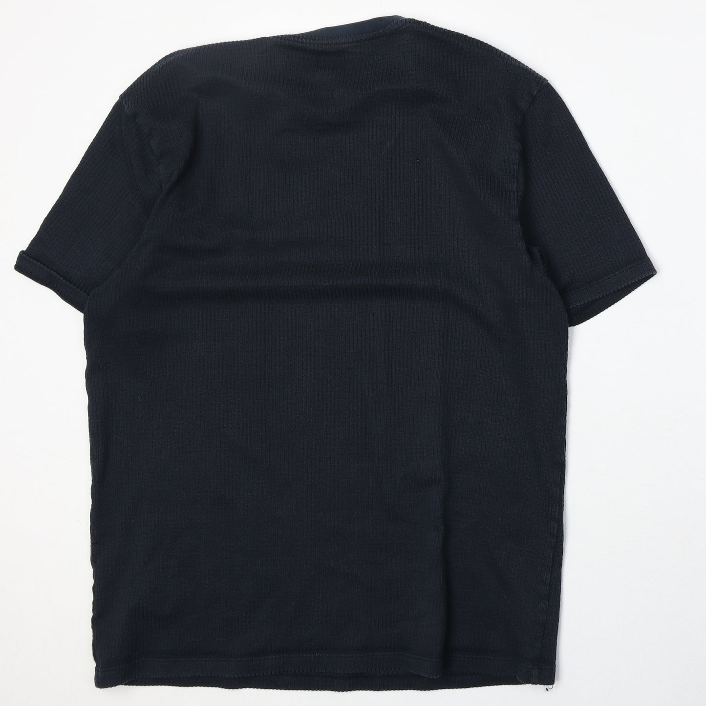 River Island Mens Blue Cotton T-Shirt Size L Round Neck