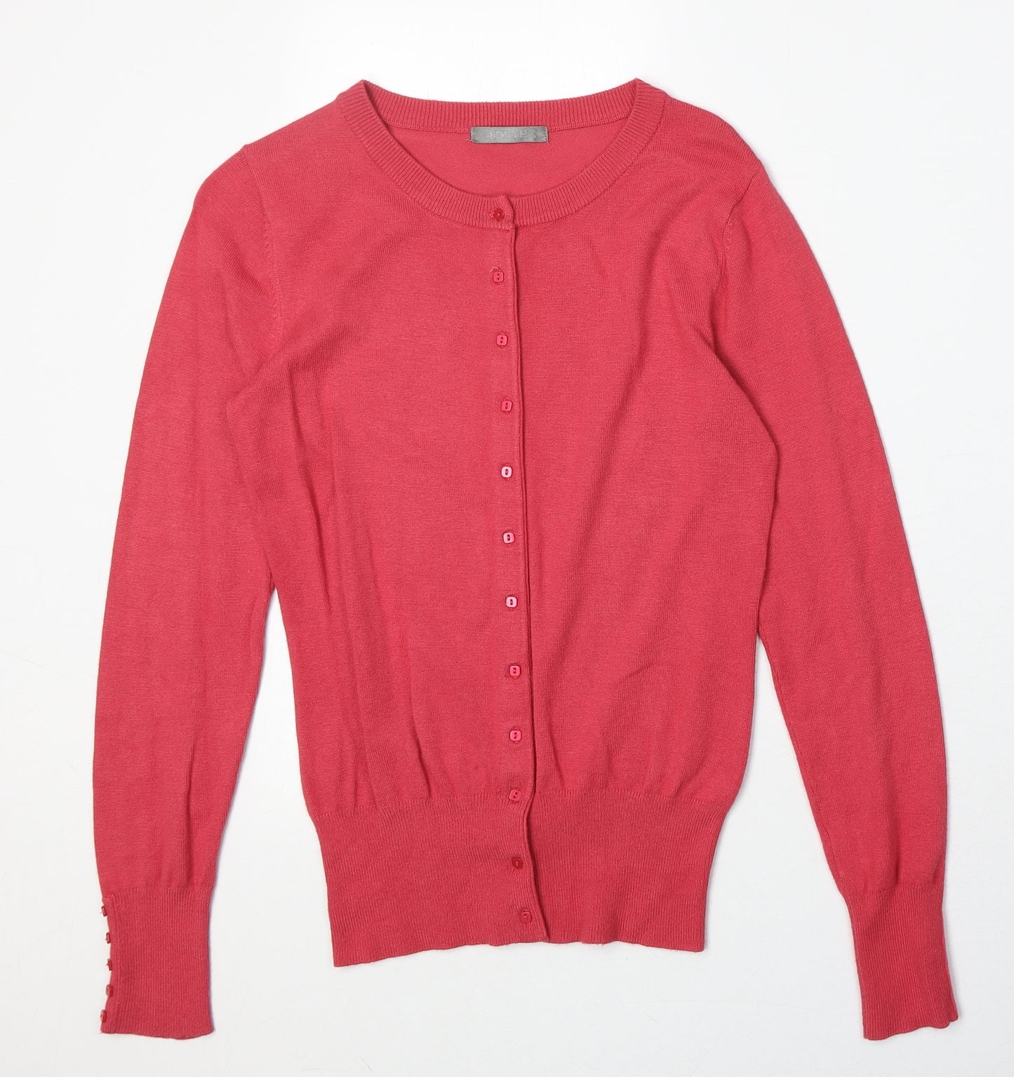 South Womens Pink Round Neck Viscose Cardigan Jumper Size 10
